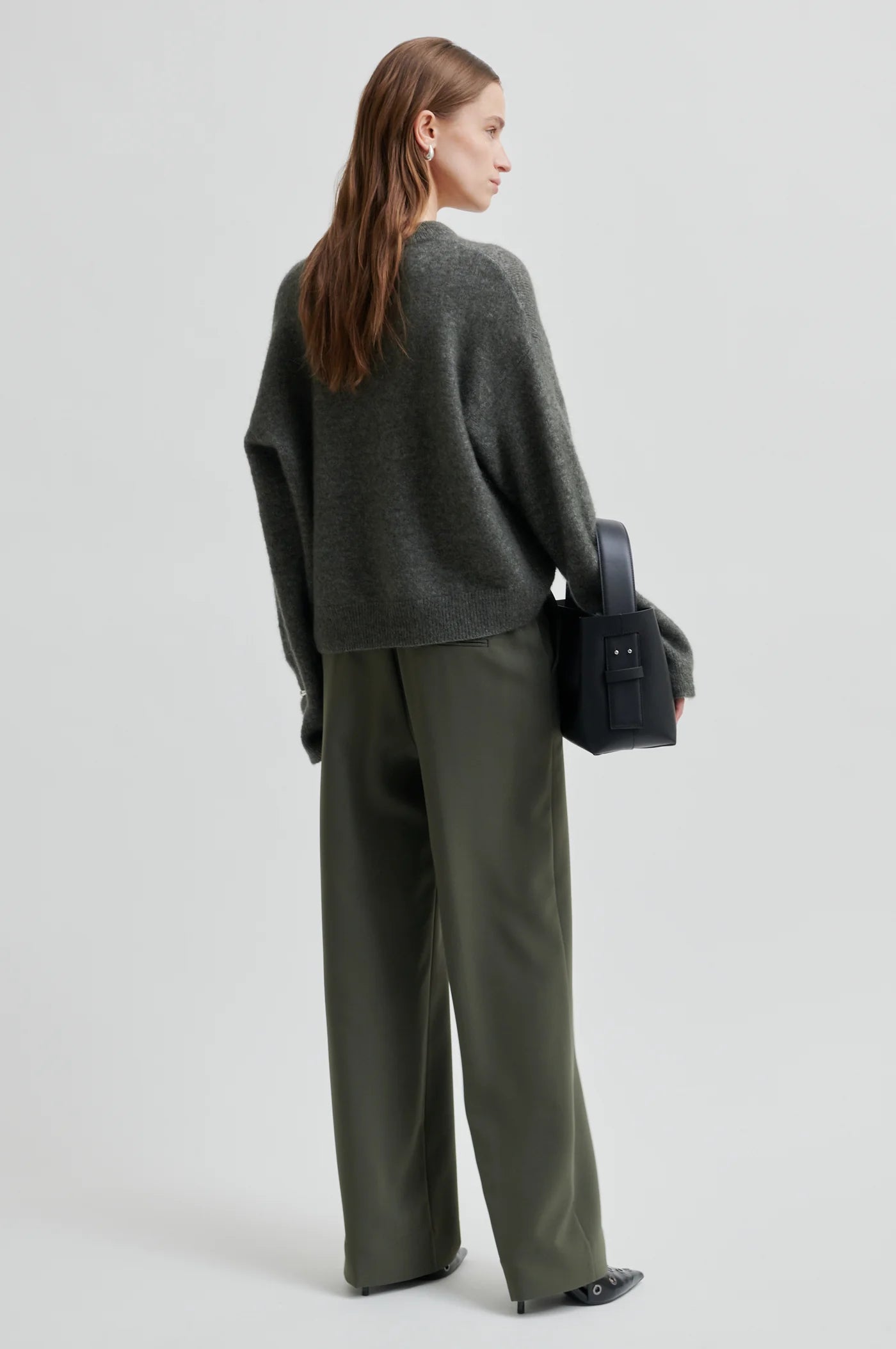 BROOK KNIT DROP SHOULDER O-NECK SECOND FEMALE