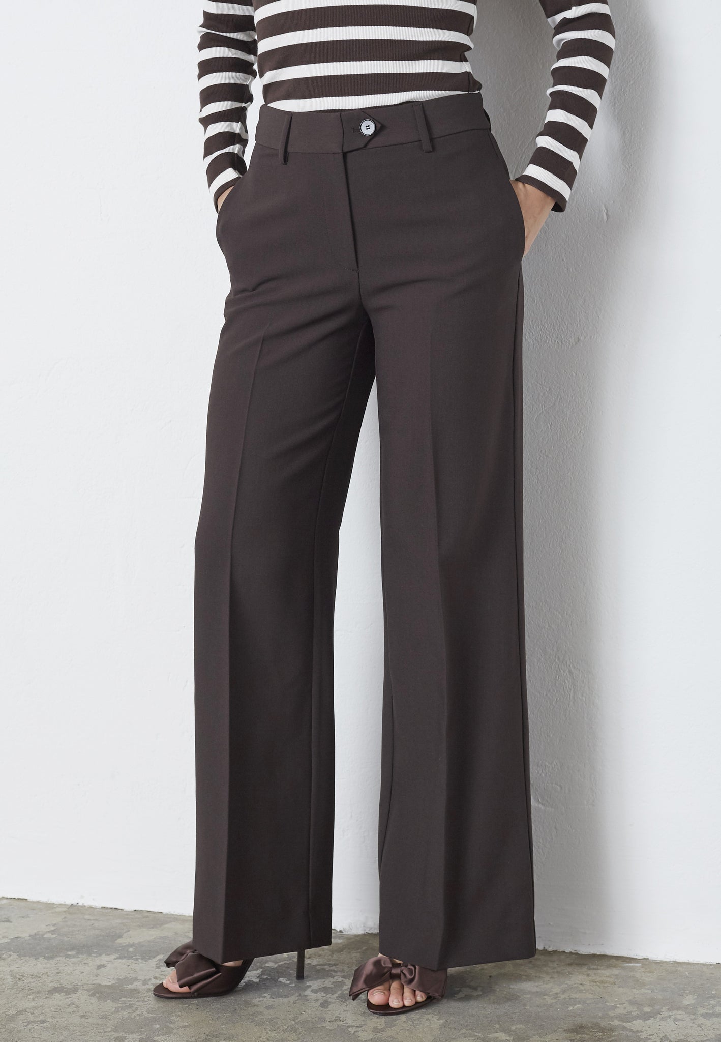 VOLA WIDE LONG PANTS BRUN CO COUTURE