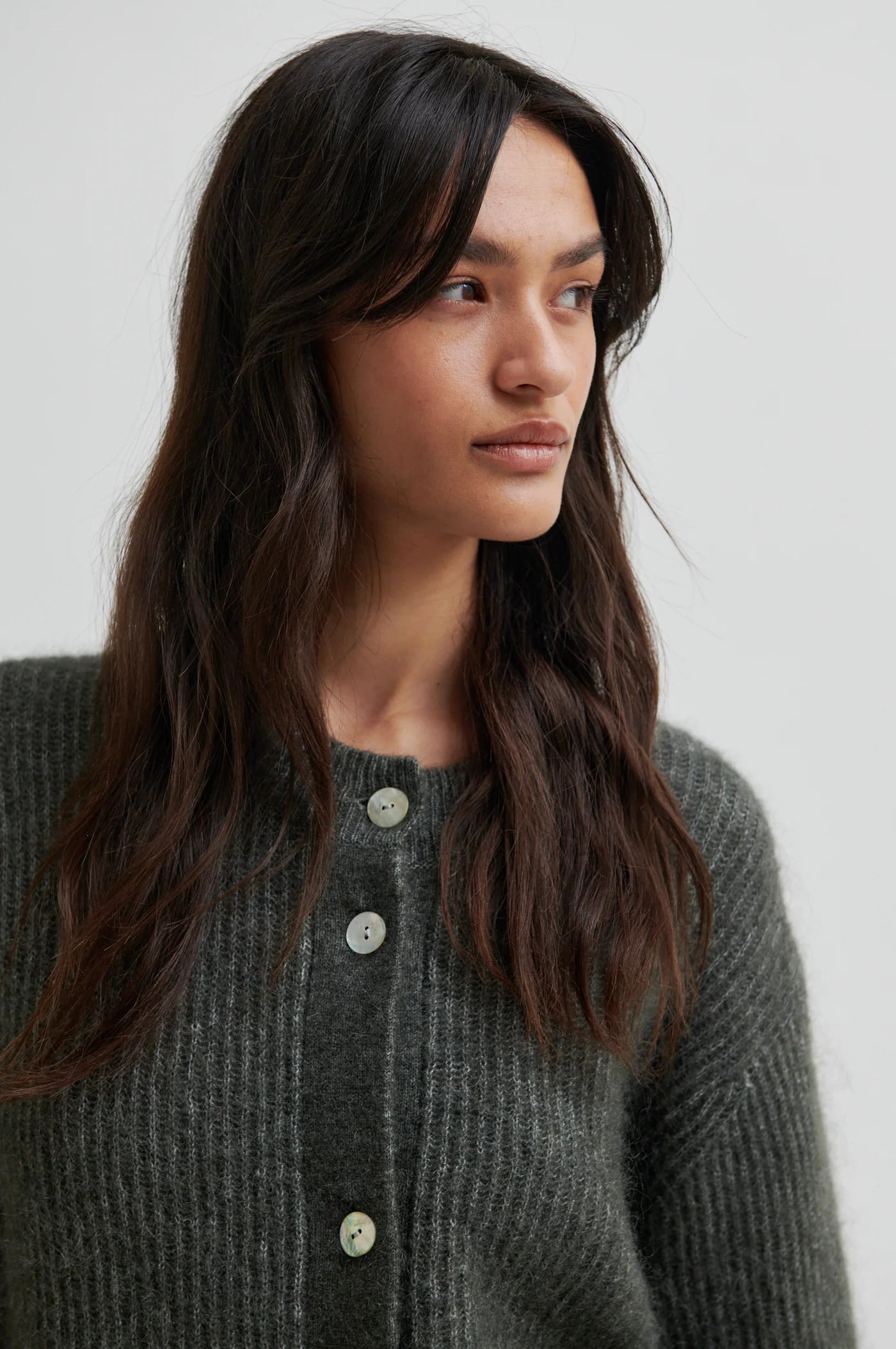 ANDREA KNIT RIB CARDIGAN SECOND FEMALE