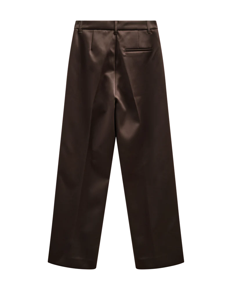 SHINE HIGH-WAISTED PANTS IN BROWN COPENHAGEN MUSE