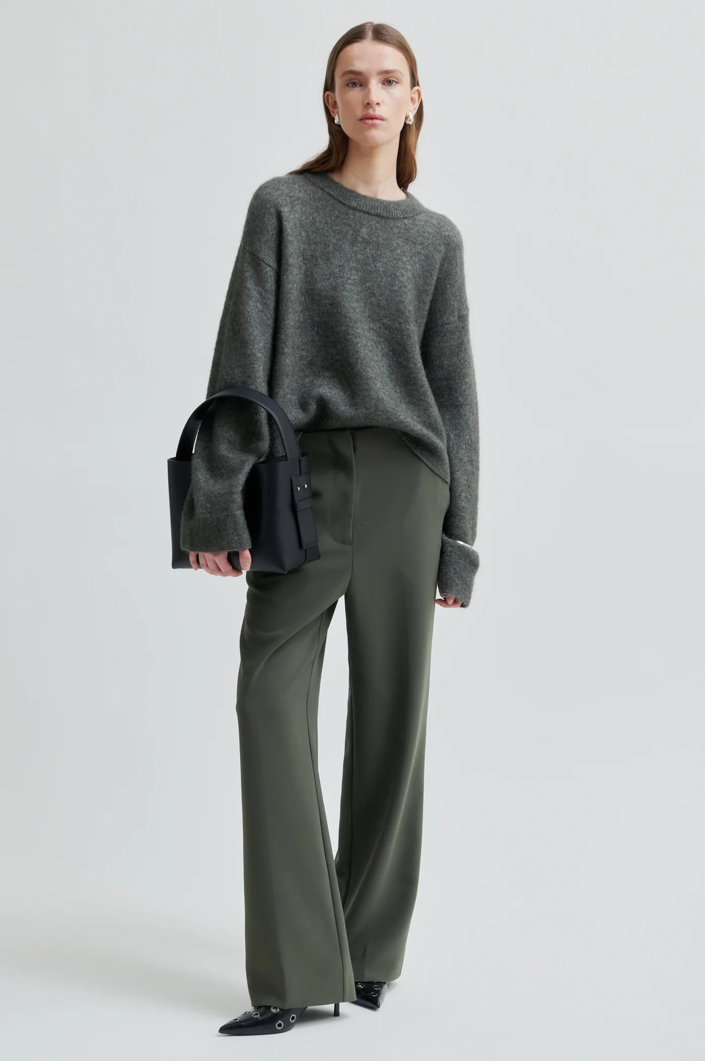 BROOK KNIT DROP SHOULDER O-NECK SECOND FEMALE