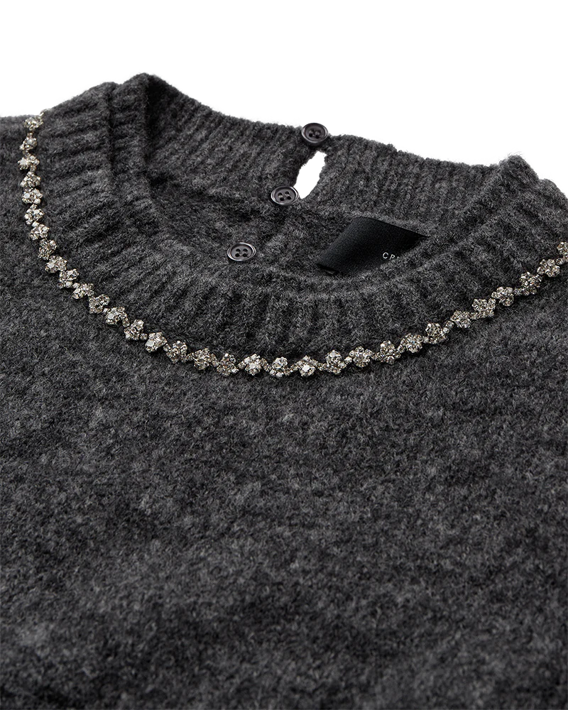 IBRA - PULLOVER WITH BALLOON SLEEVE IN GREY