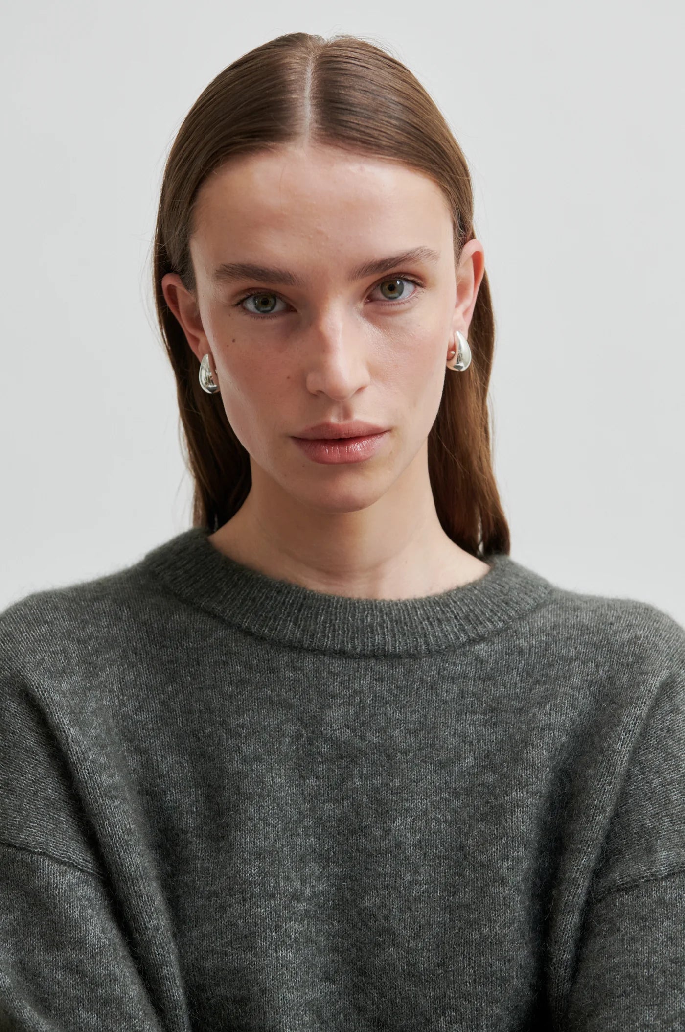 BROOK KNIT DROP SHOULDER O-NECK SECOND FEMALE