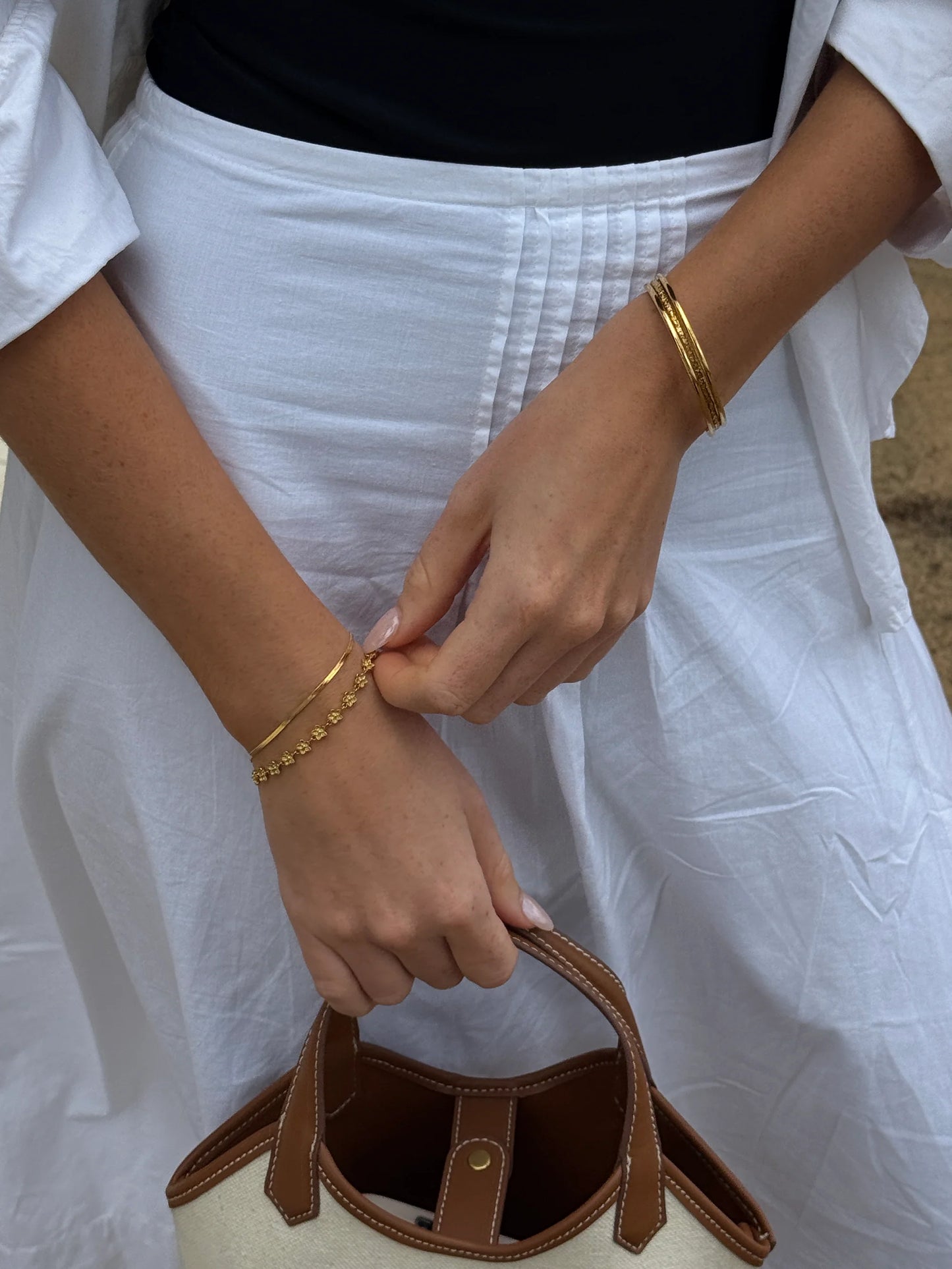 THIN SNAKE CHAIN BRACELET GULD