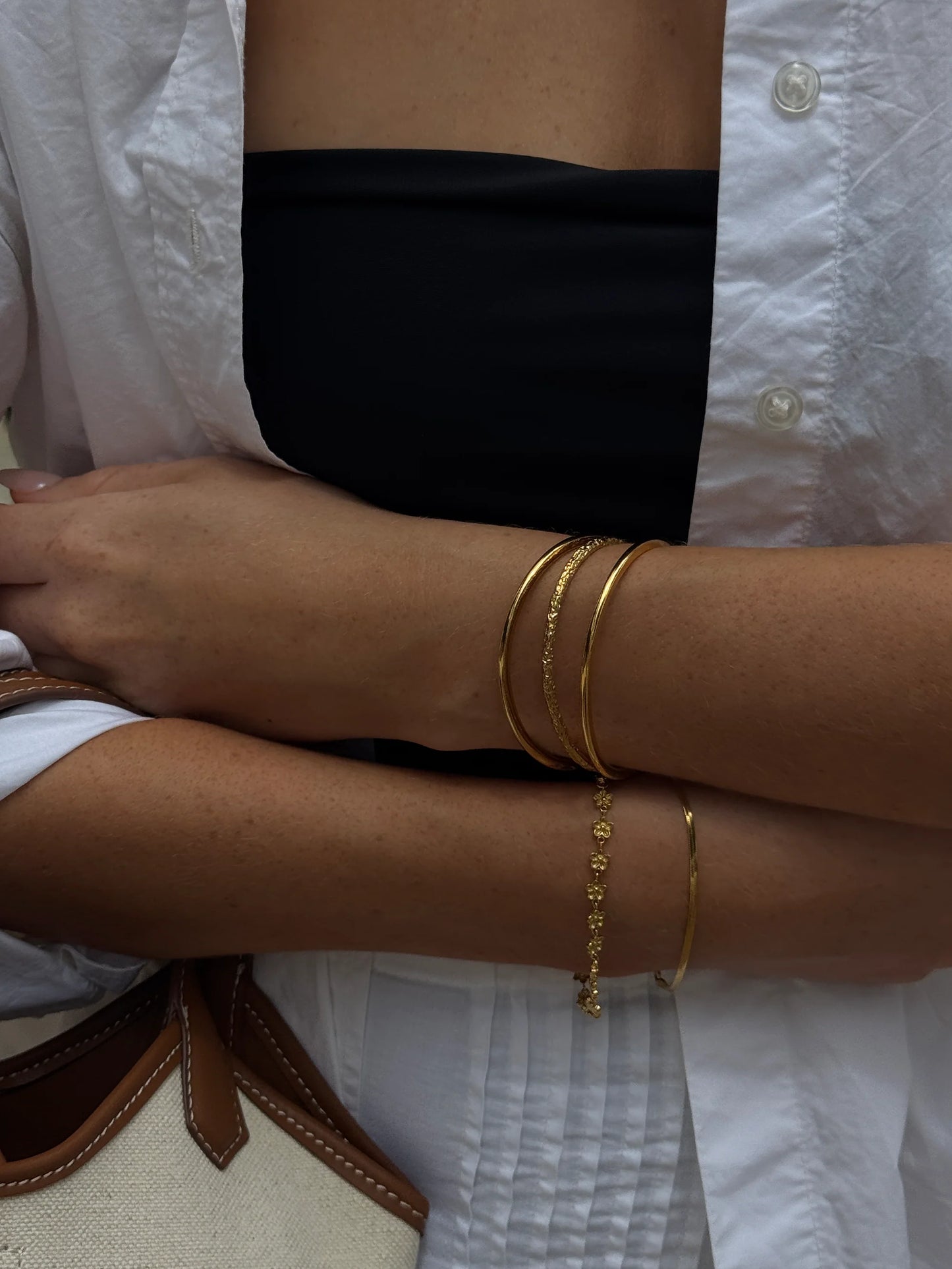 THIN SNAKE CHAIN BRACELET GULD