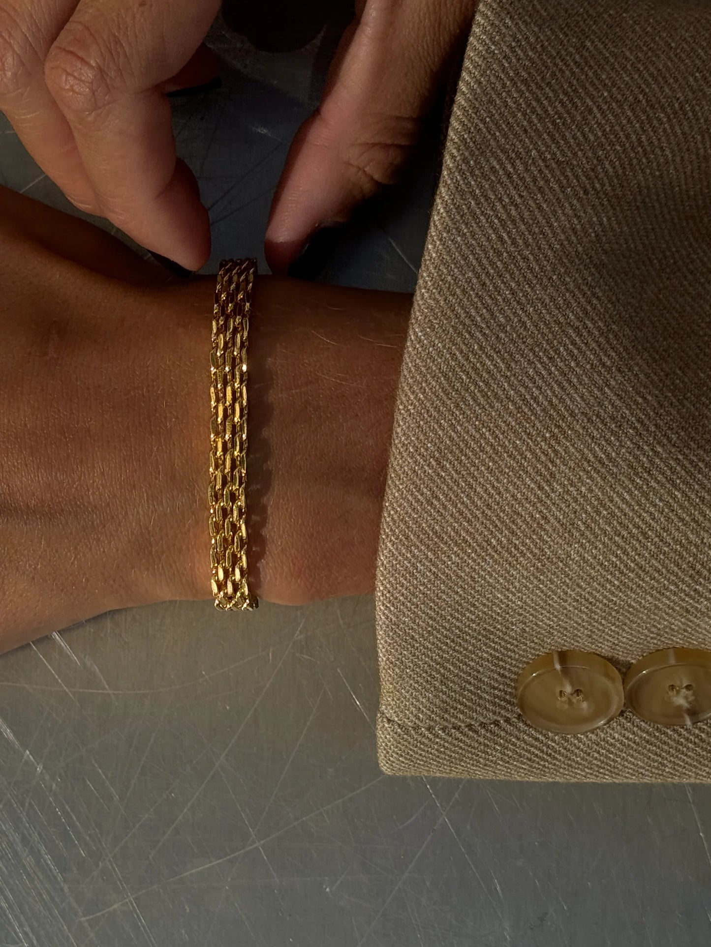 MESH LINK BRACELET GULD