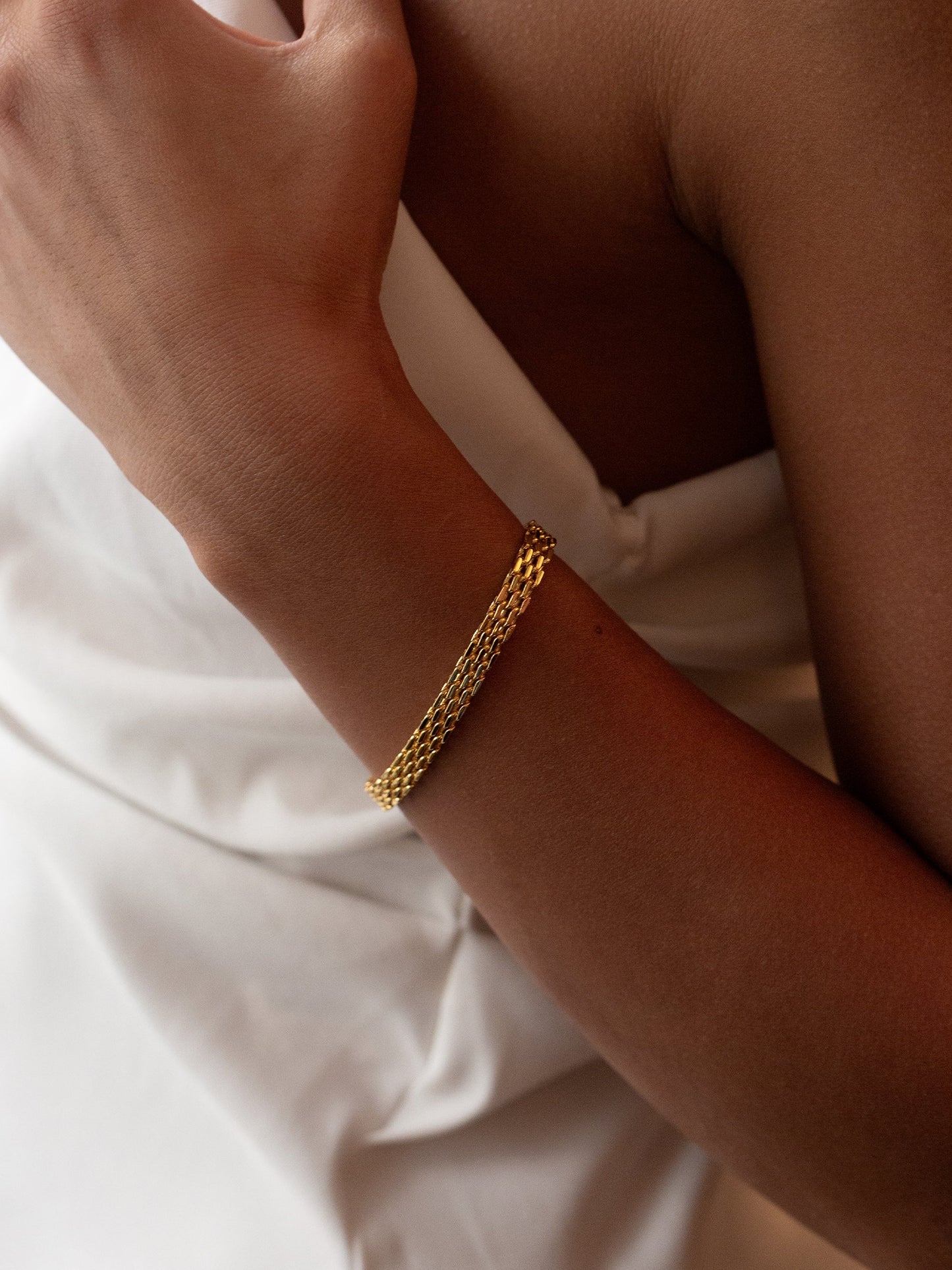 MESH LINK BRACELET GULD