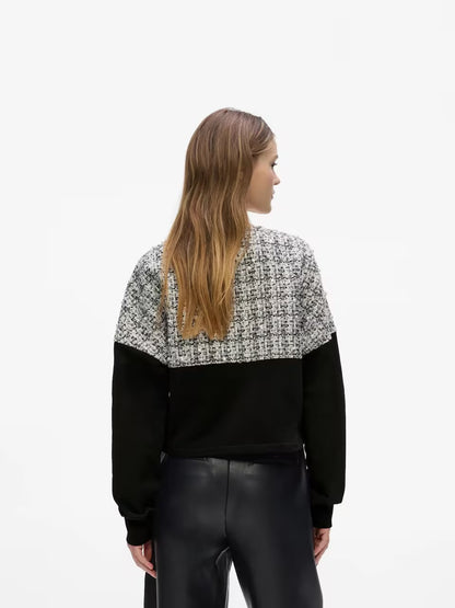 BOUCLE MIX JERSEY CARDIGAN KARL LAGERFELD