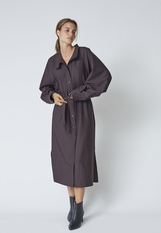 ZELLA DRESS BROWN