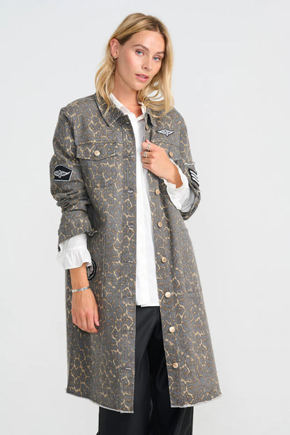 FOXY LEOPARD LÅNG JACKA