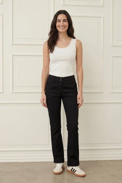 LONG HIGHWAIST CHINO BLACK ISAY