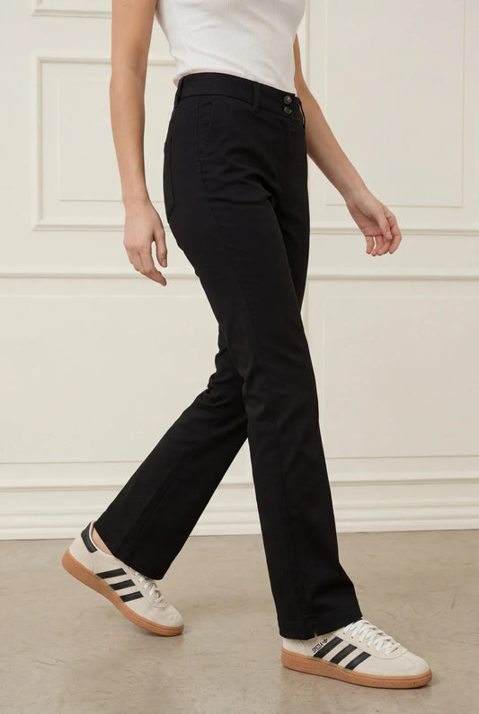 LONG HIGHWAIST CHINO BLACK ISAY