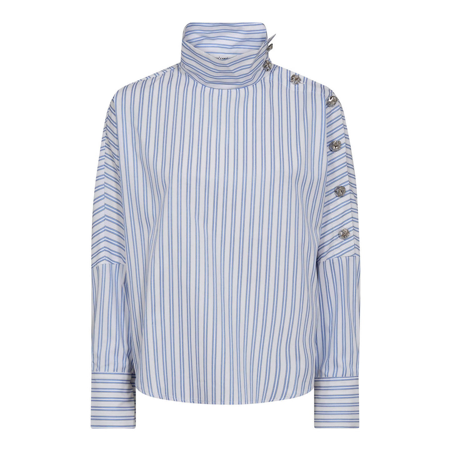 DEVIN ASYM BUTTON BLOUSE