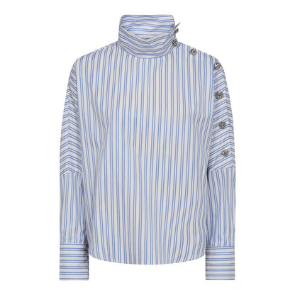 DEVIN ASYM BUTTON BLOUSE