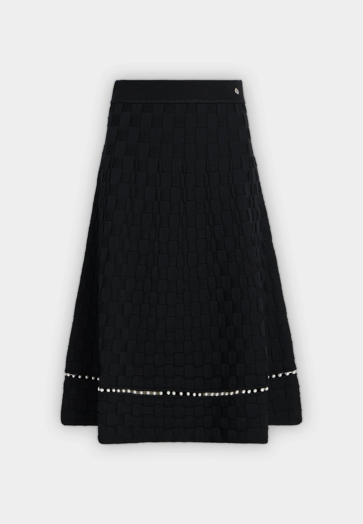 PEARL DETAILS KNIT SKIRT