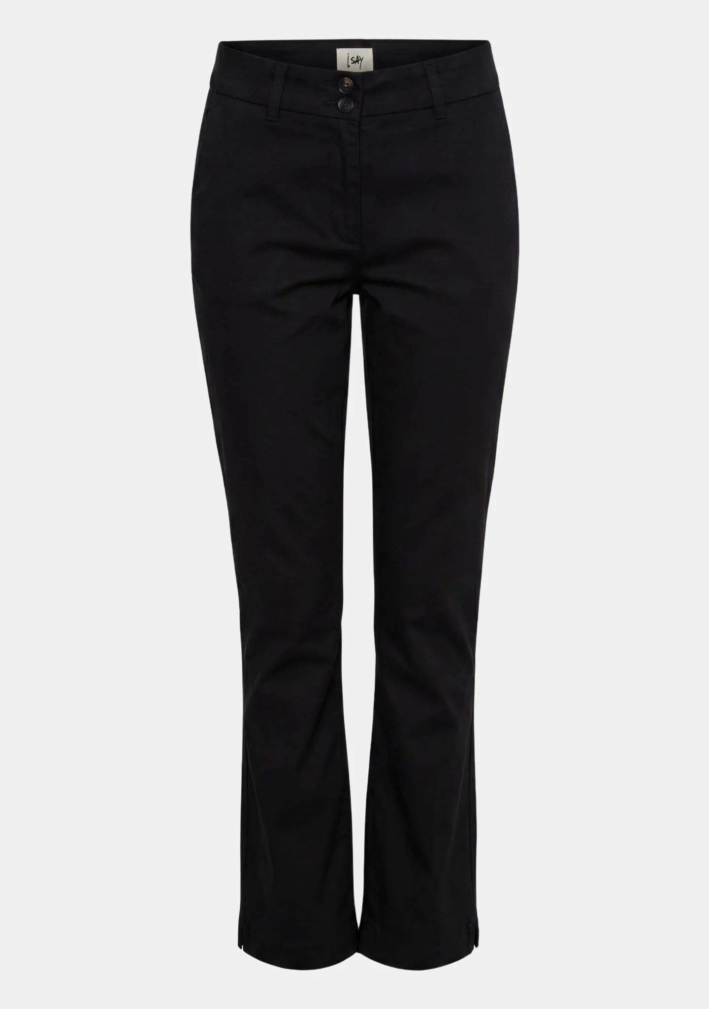 LONG HIGHWAIST CHINO BLACK ISAY