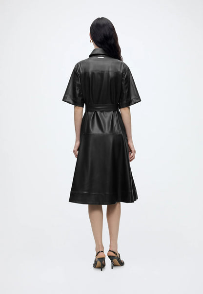 FAUX LEATHER KLÄNNING KARL LAGERFELD