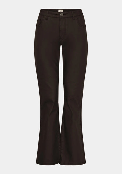 FLARE COATED PANT BROWN ISAY