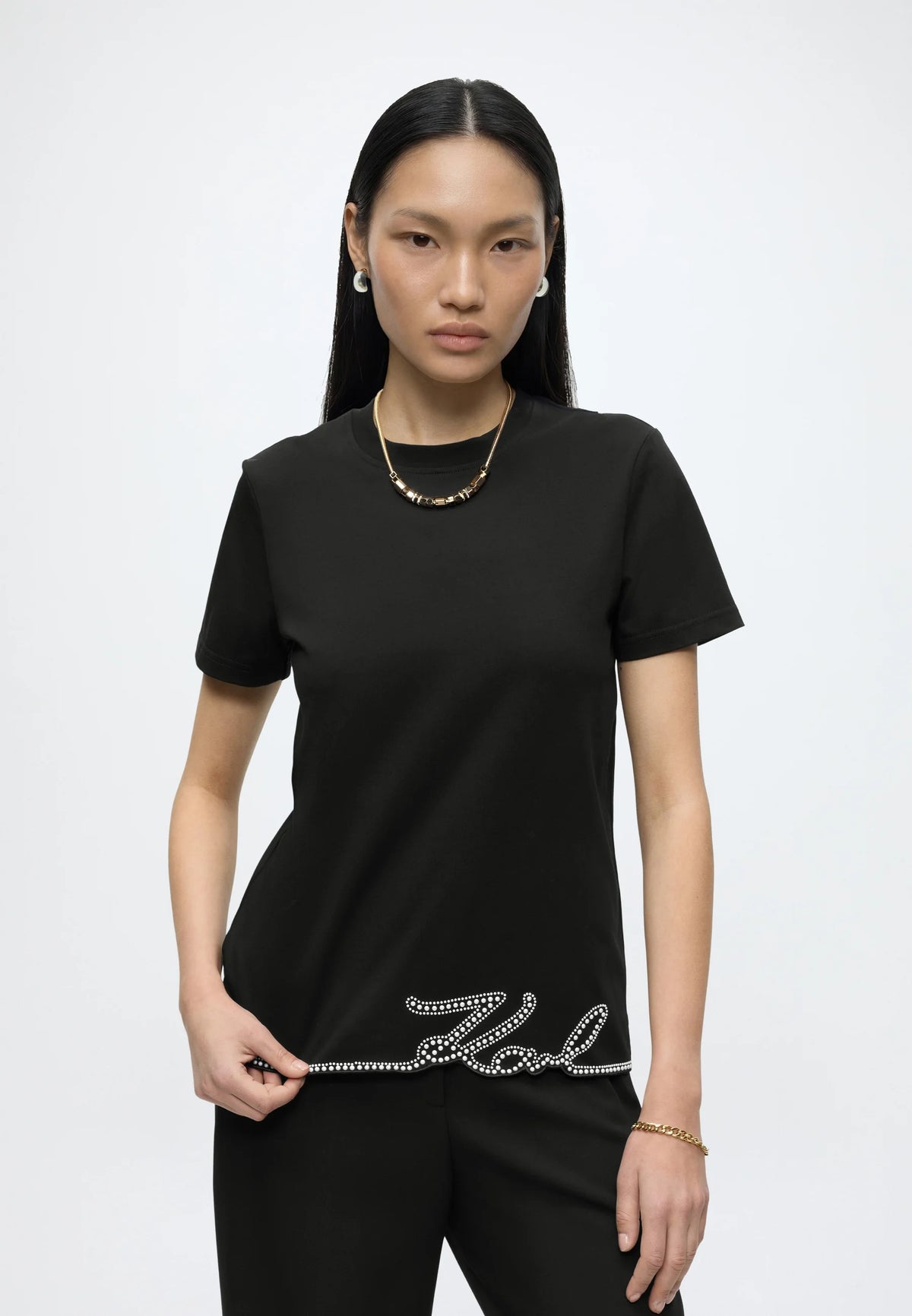 SIGNATURE HEM TSHIRT KARL LAGERFELD