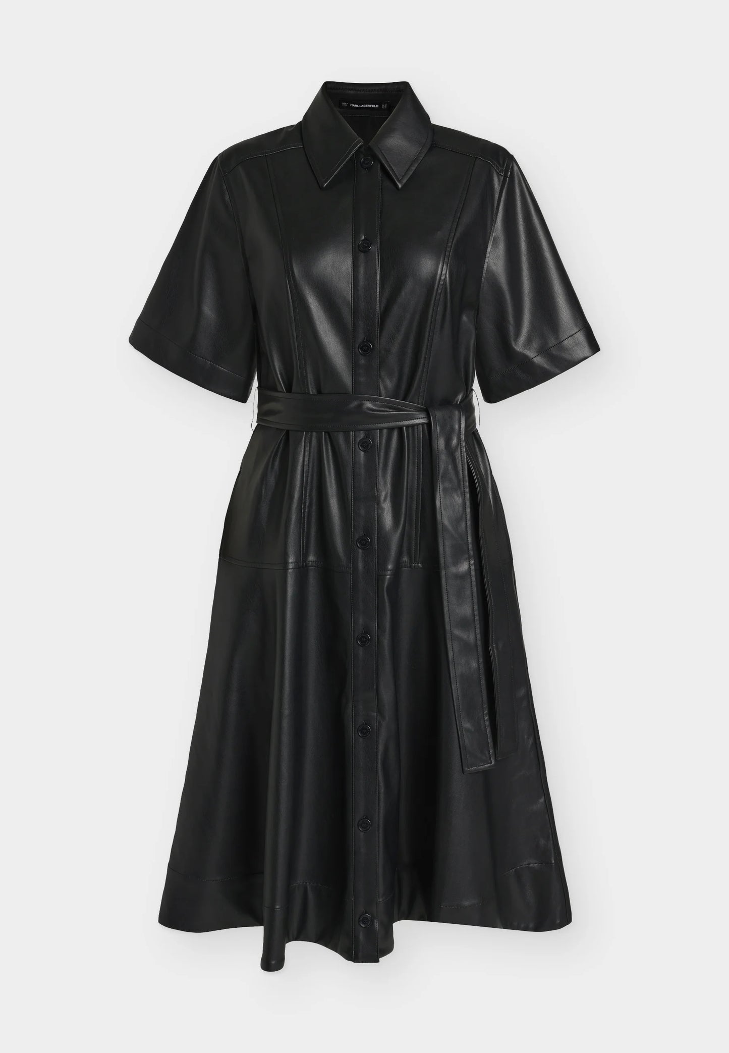 FAUX LEATHER KLÄNNING KARL LAGERFELD