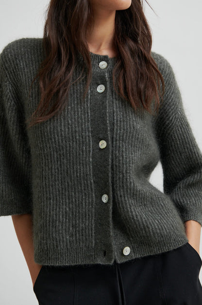 ANDREA KNIT RIB CARDIGAN SECOND FEMALE