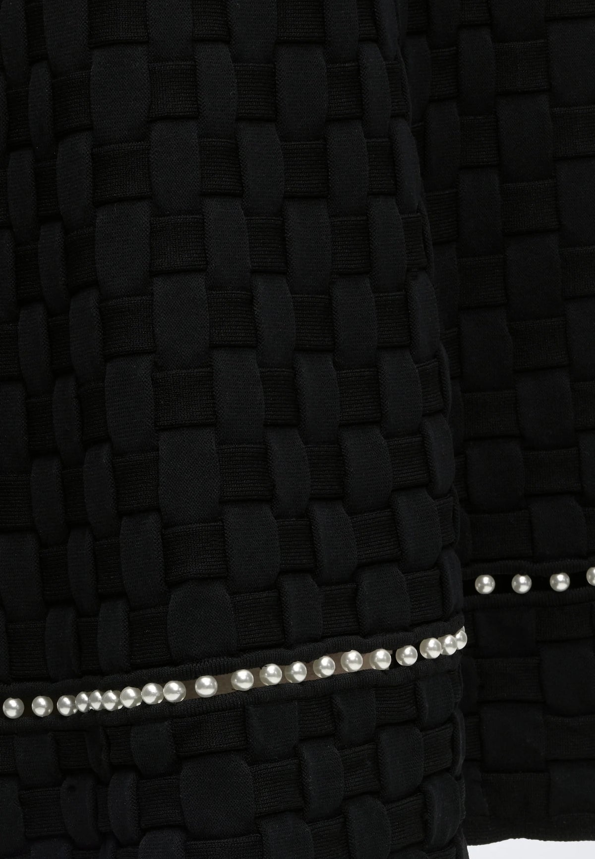 PEARL DETAILS KNIT SKIRT