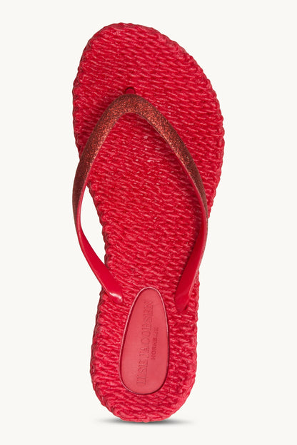 FLIP FLOP RÖDA GLITTER ILSE JACOBSEN