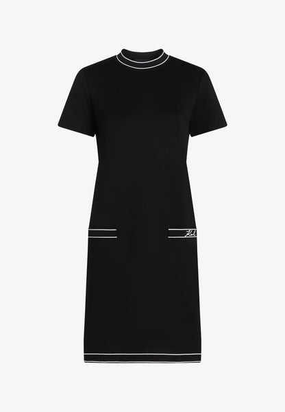 LOGO JERSEY KLÄNNING KARL LAGERFELD
