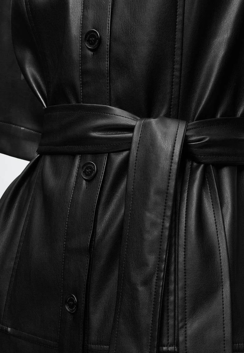 FAUX LEATHER KLÄNNING KARL LAGERFELD