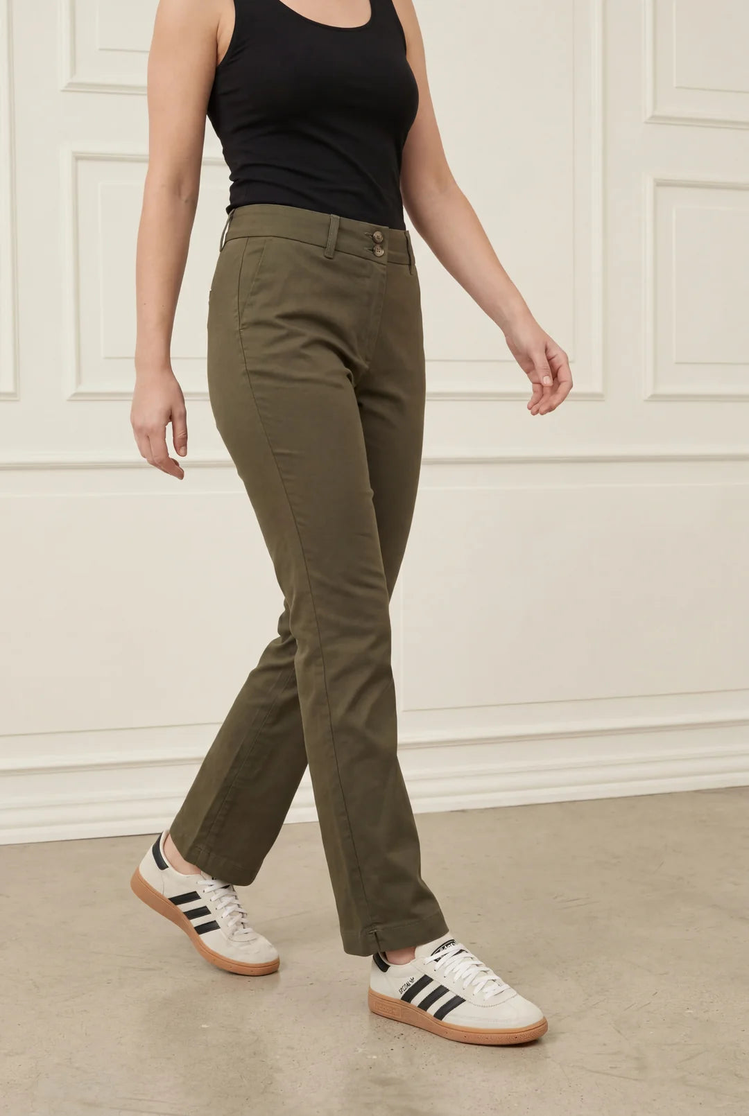 LONG HIGHWAIST CHINO BLACK ISAY