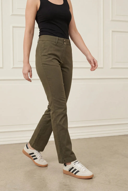 LONG HIGHWAIST CHINO BLACK ISAY