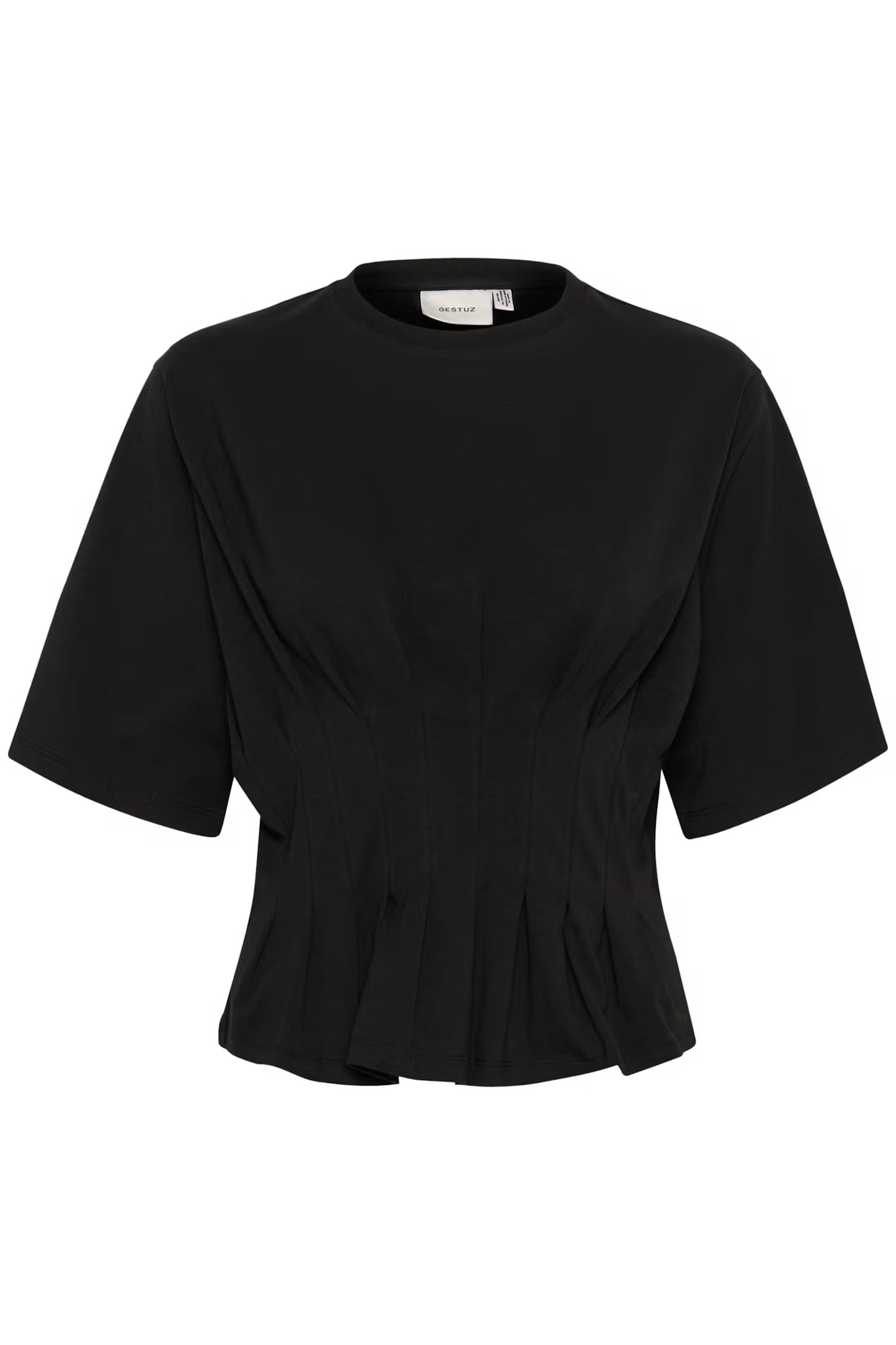 INEZ TOP GESTUZ BLACK