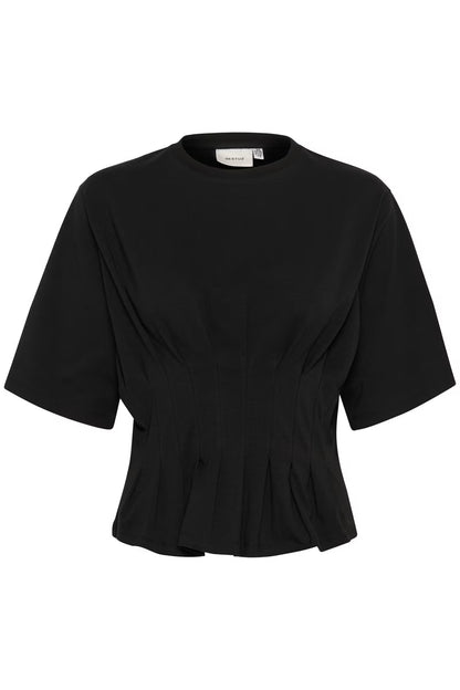 INEZ TOP GESTUZ BLACK