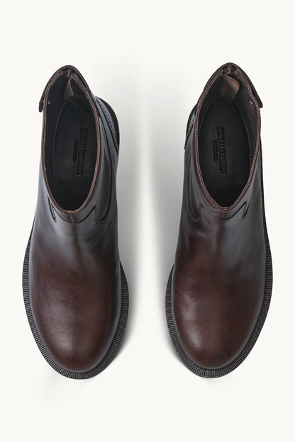 LÄDERBOOTS BRUN/SVARTA ILSE JACOBSEN