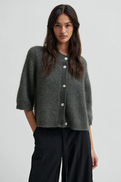 ANDREA KNIT RIB CARDIGAN SECOND FEMALE