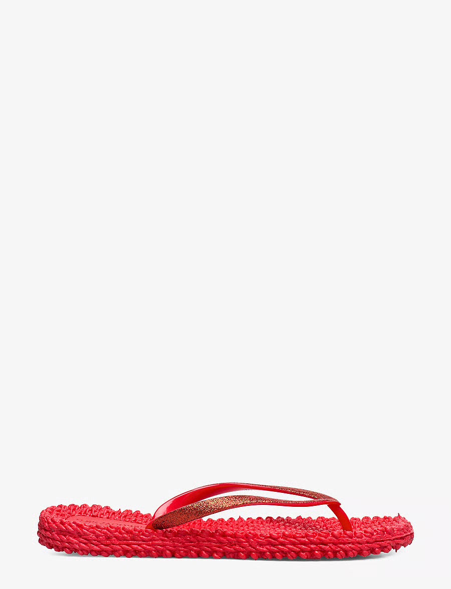 FLIP FLOP RÖDA GLITTER ILSE JACOBSEN