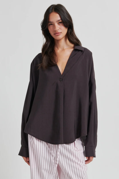 TIMELINE BLOUSE BROWN SECOND FEMALE