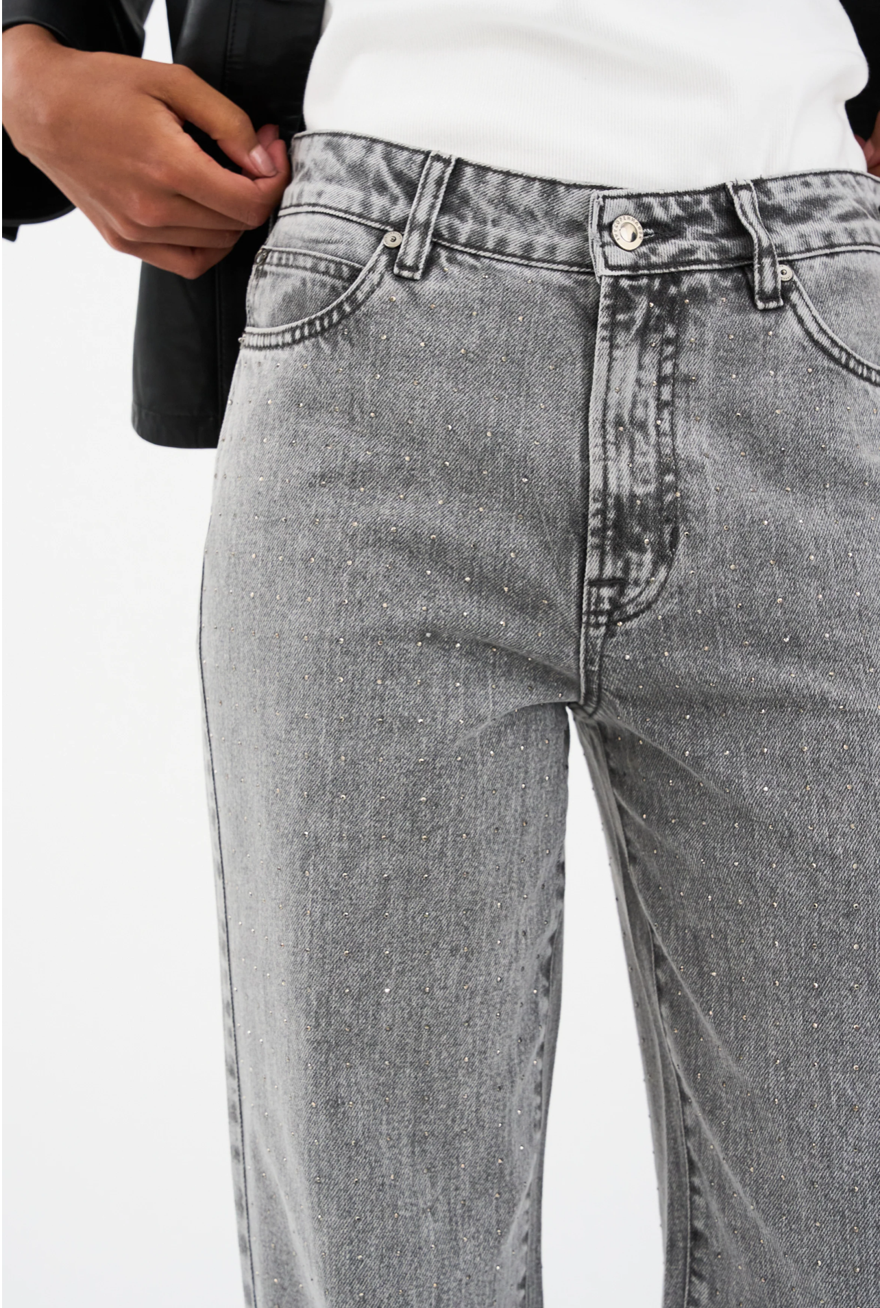 IVY MIA STUD WASH FADED GREY