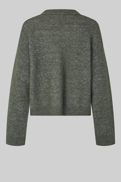 BROOK KNIT DROP SHOULDER O-NECK SECOND FEMALE