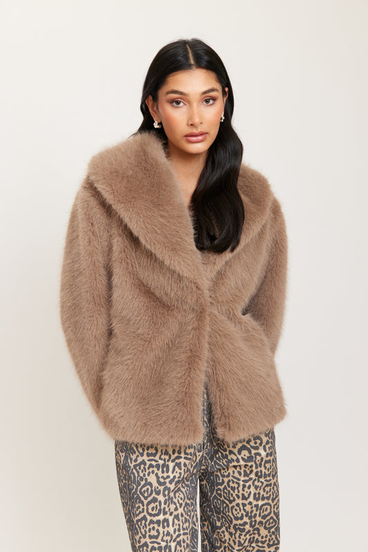 MARTA FAUX FUR JACKET RUT&CIRCLE