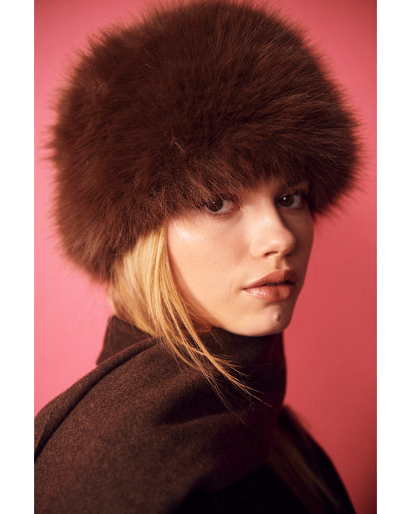 ANAIS HAT BROWN BOW19
