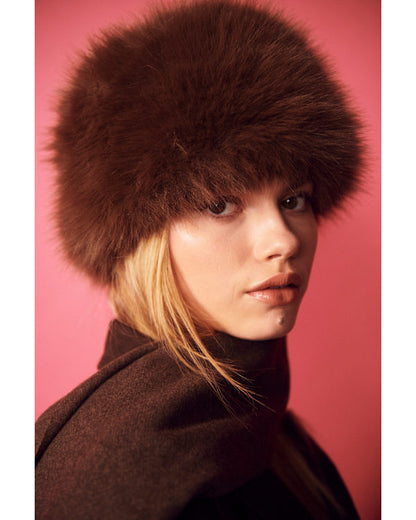 ANAIS HAT BROWN BOW19