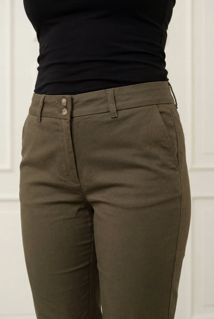 LONG HIGHWAIST CHINO BLACK ISAY