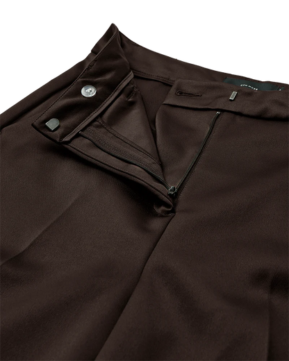 SHINE HIGH-WAISTED PANTS IN BROWN COPENHAGEN MUSE