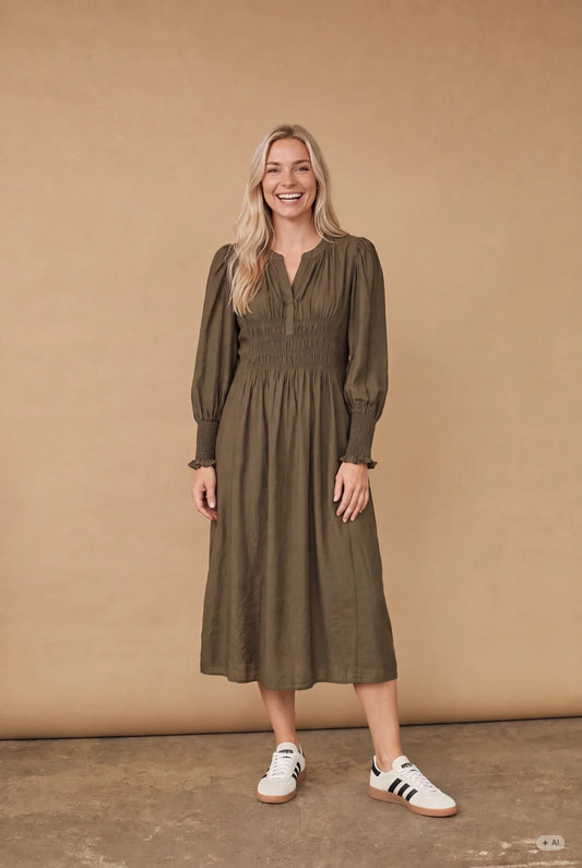 ANE V-NECK KLÄNNING ISAY