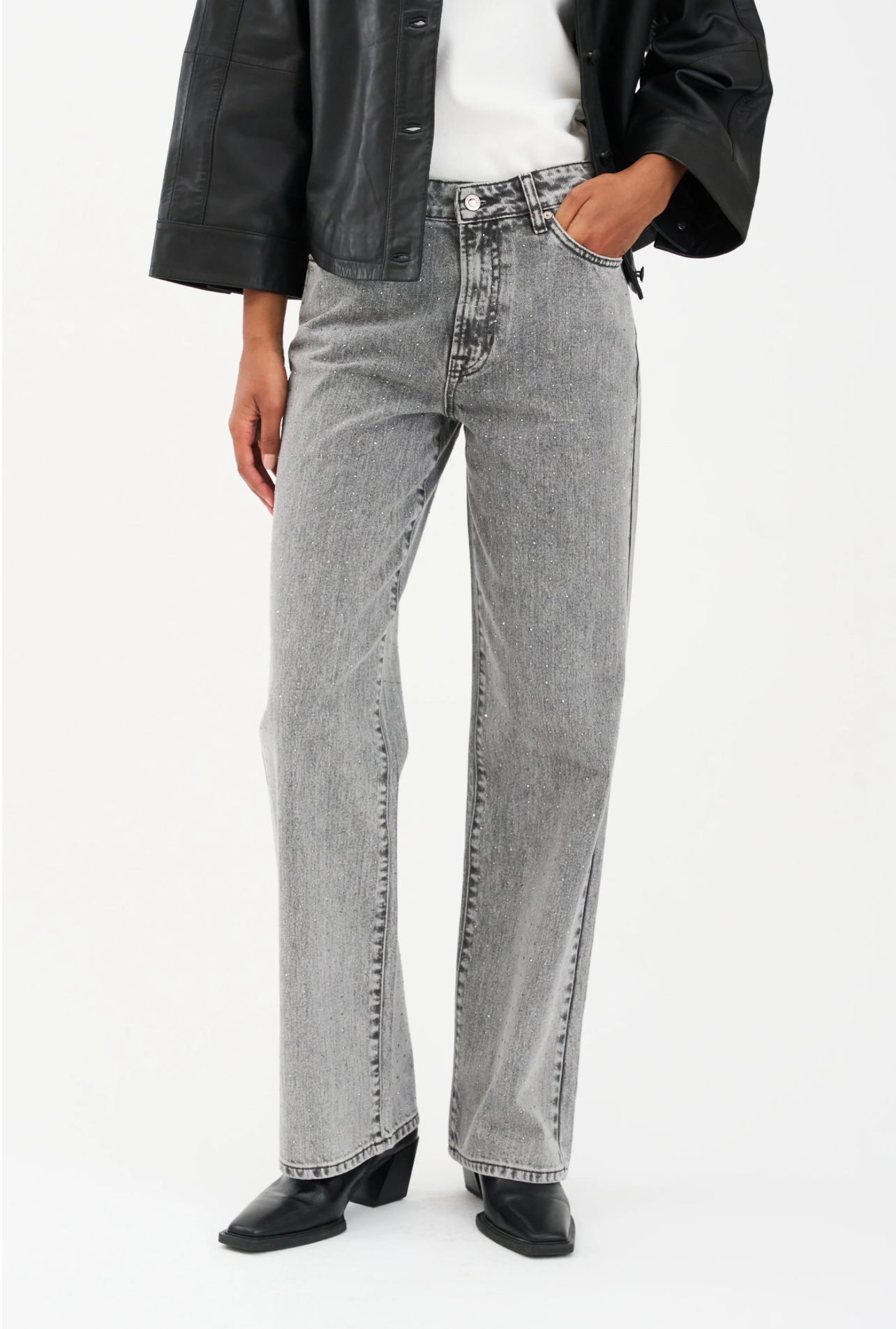 IVY MIA STUD WASH FADED GREY