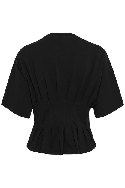 INEZ TOP GESTUZ BLACK