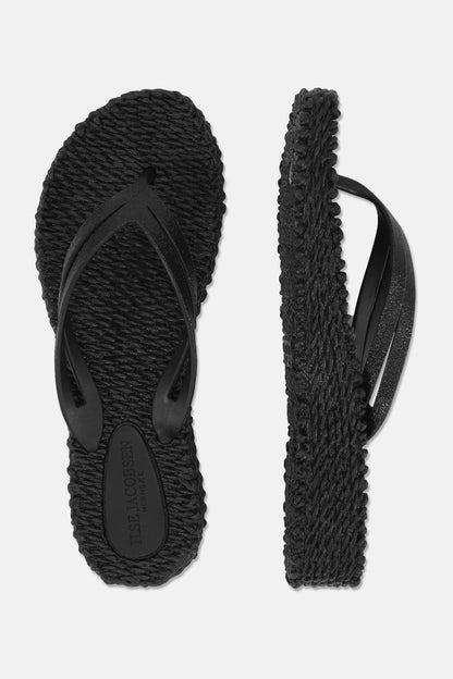 FLIP FLOP HÖG SULA GLITTER SVART ILSE JACOBSEN