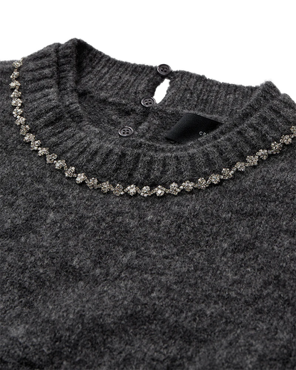 IBRA - PULLOVER WITH BALLOON SLEEVE IN GREY