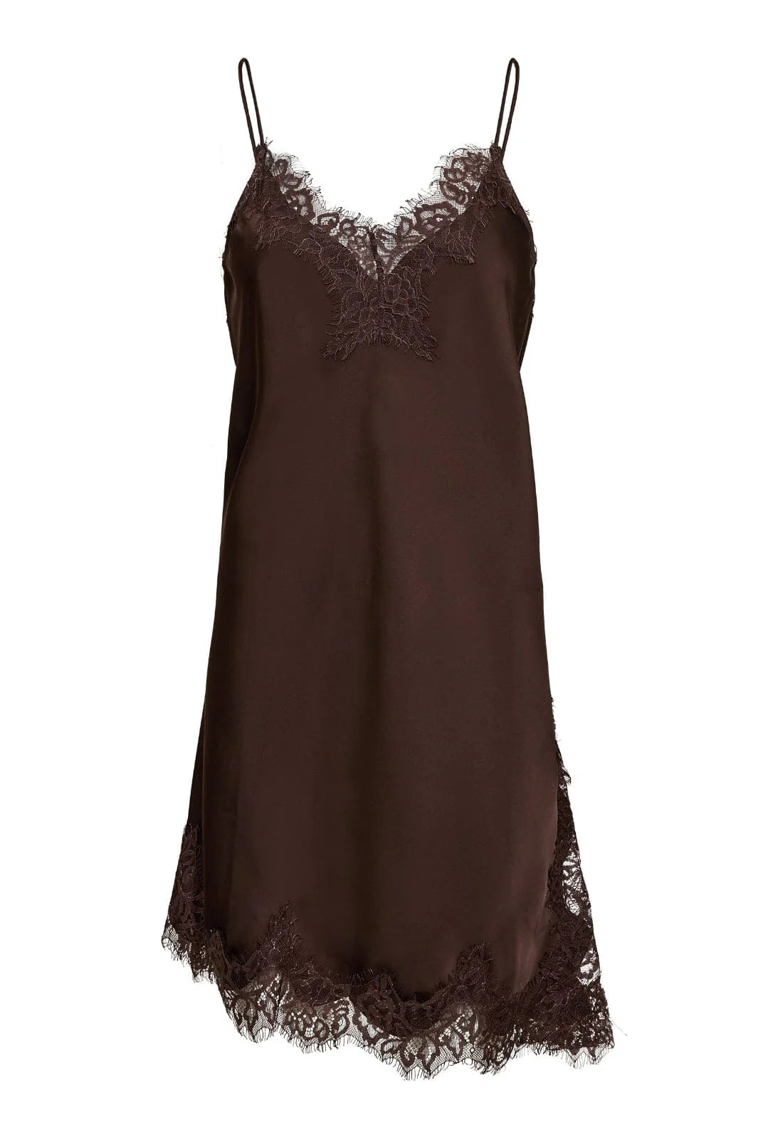 NAOMI SPETS KLÄNNING/TOP BRUN HAUTE LAMITE